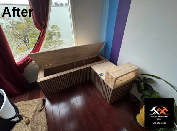 Custom Kitchen Booth Seating Installation in Austin