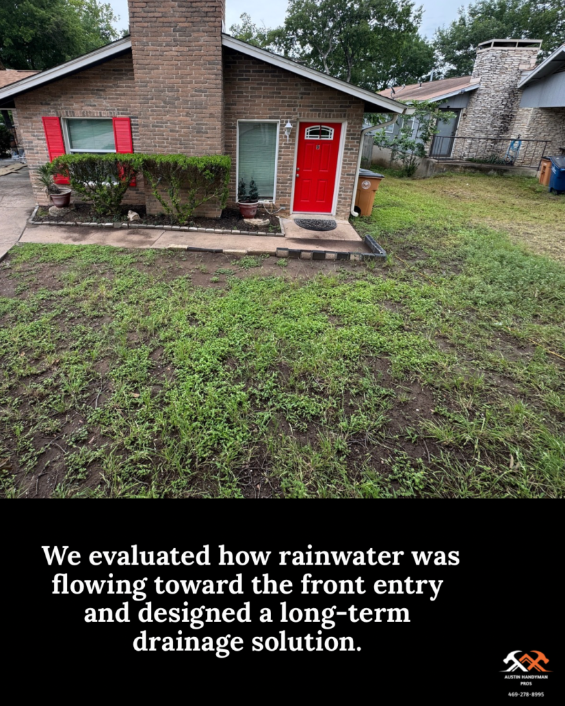 Front Entry Drainage Installation in Austin — austin