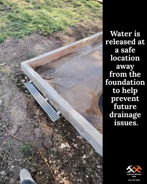 Front Entry Drainage Installation in Austin — Travis County
