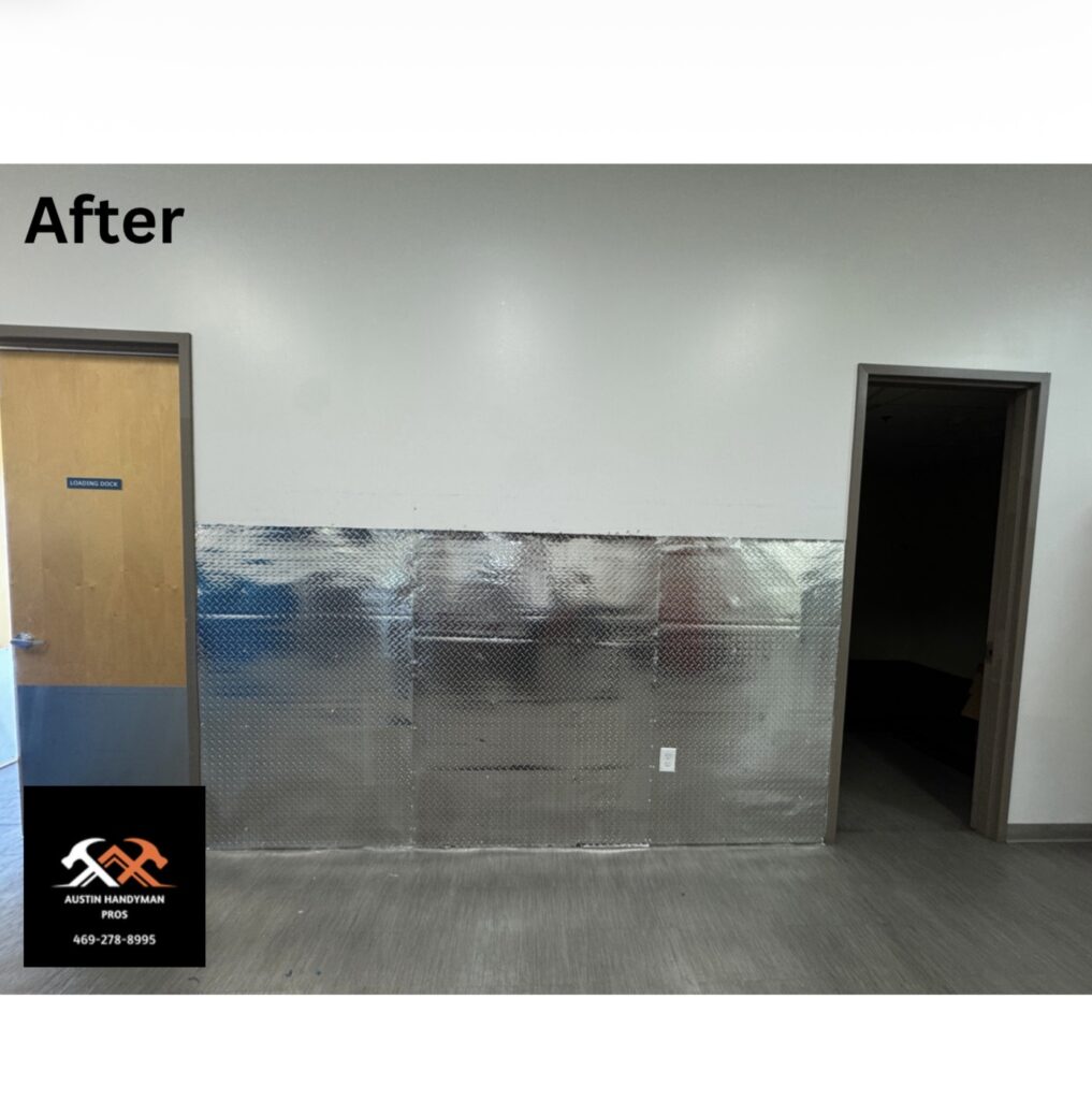 Aluminum Diamond Plate Wall Panel Installation in Austin — commercial handyman services