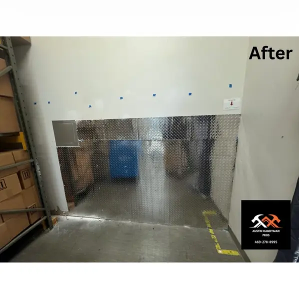 Aluminum Diamond Plate Wall Panel Installation in Austin — Market at Slaughter Lane